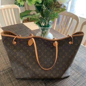 LOUIS VUITTON Neverfull GM Monogram Canvas Beige